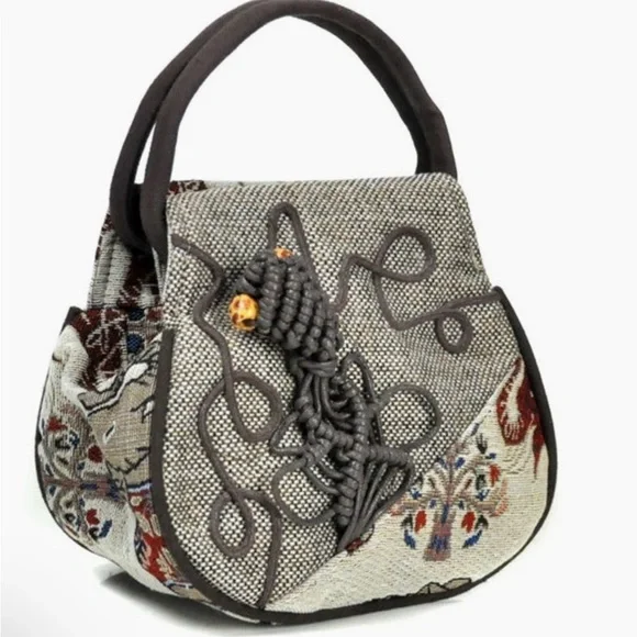 Artisan Brown and Cream Shoulder Bag - Picture 2 of 4